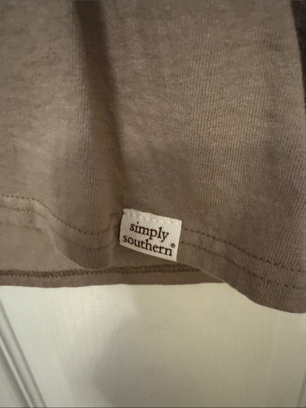 NWOT Simply Southern Tan Dog Theme Long Sleeve Shirt in Size Large - Picture 3 of 4